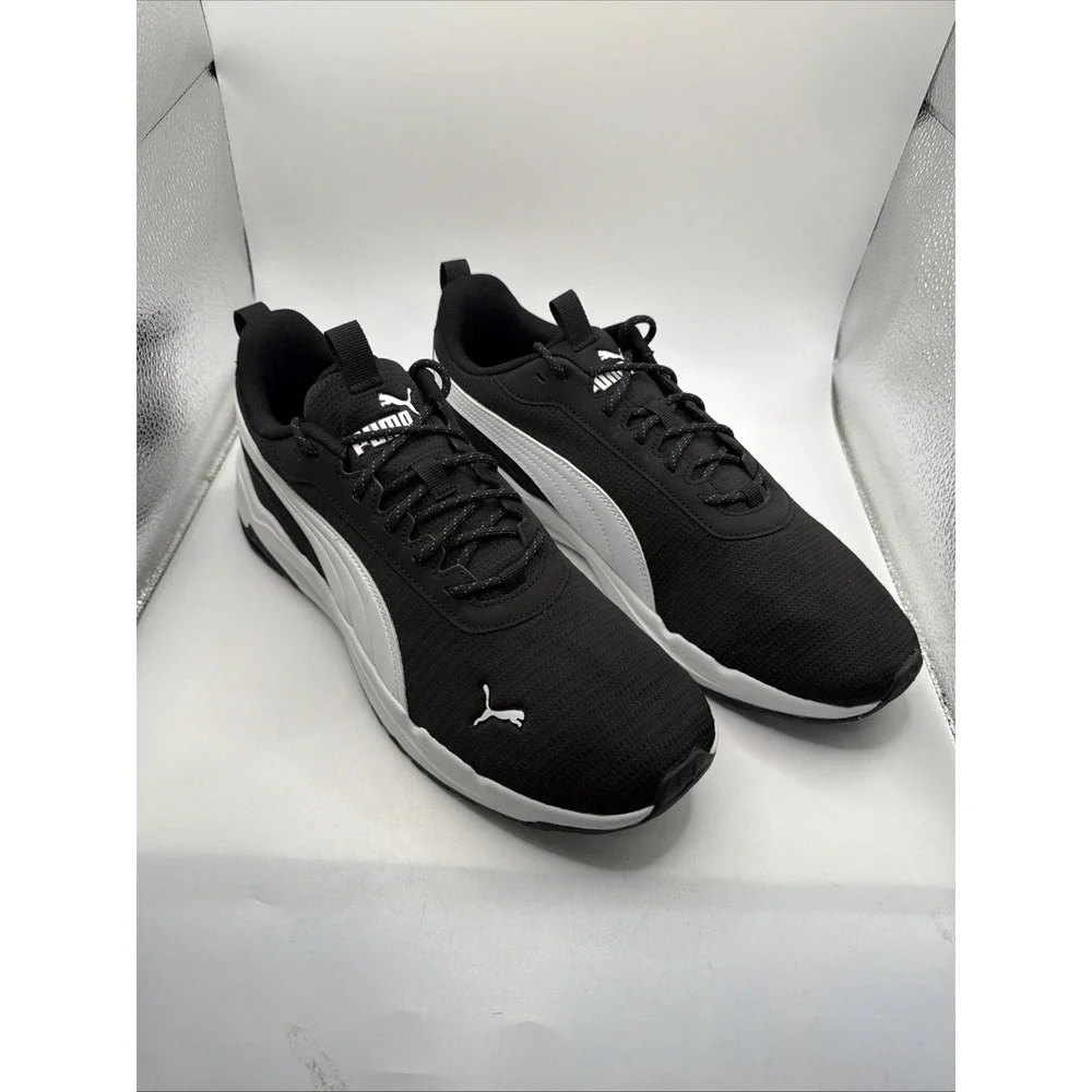Puma Zip C Men's Sneaker Black White Athletic Running Shoes Size 12 New